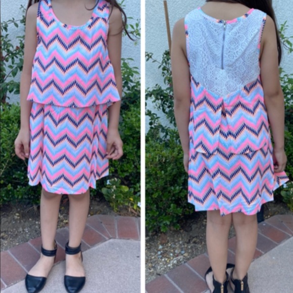 My Michelle GIRLS Zig Zag Ruffle Dress Size 7 - Picture 12 of 12